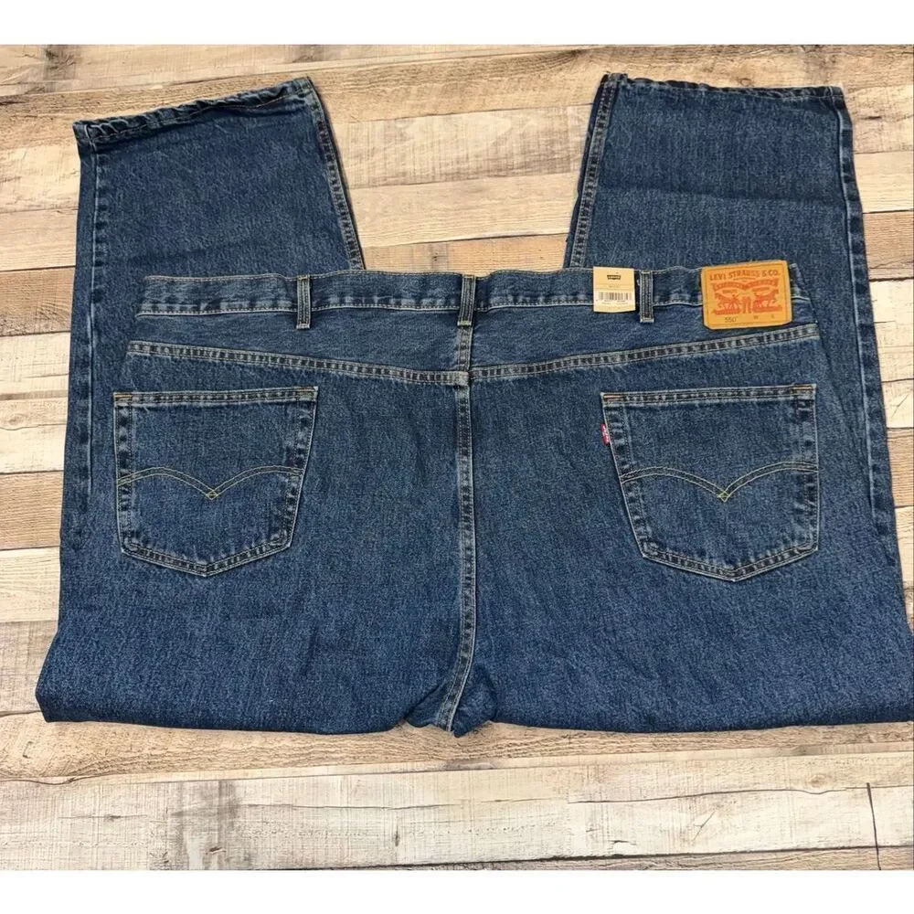 NWT! Levi’s 550 Relaxed Fit Jeans Men’s 52x30 Blue Denim Big & Tall Plus Size